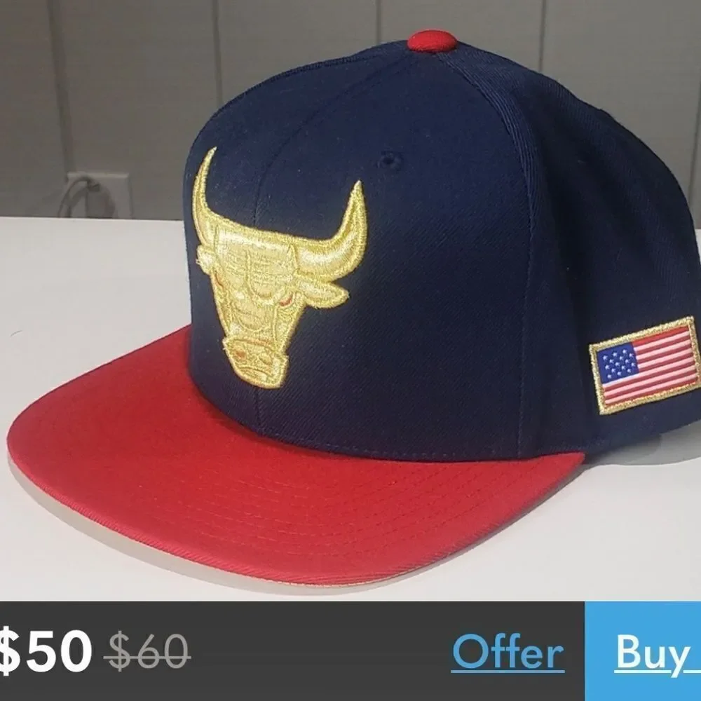 MITCHELL & NESS® | Rare NBA® CHICAGO BULLS HAT | 7-3/4 100% WOOL | XLNT